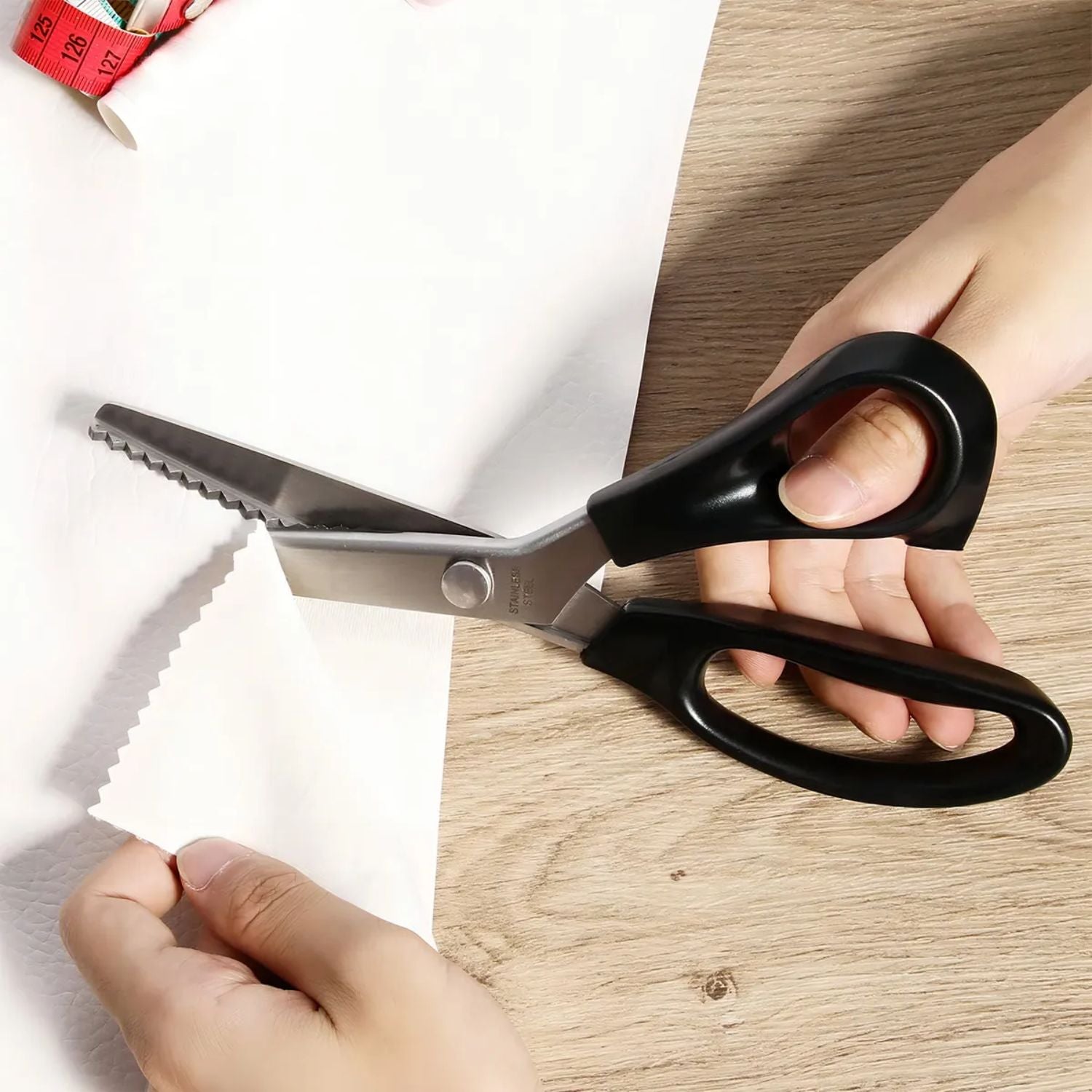 Hemline Silver Pinking Shears / Tijeras Para Tela Corte Zig Zag Tijeras / Cutters Hobbees