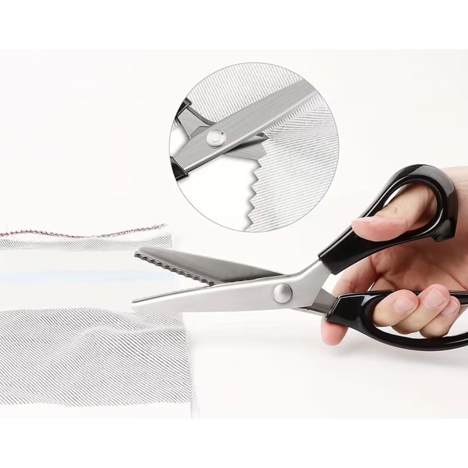 Hemline Silver Pinking Shears / Tijeras Para Tela Corte Zig Zag Tijeras / Cutters Hobbees