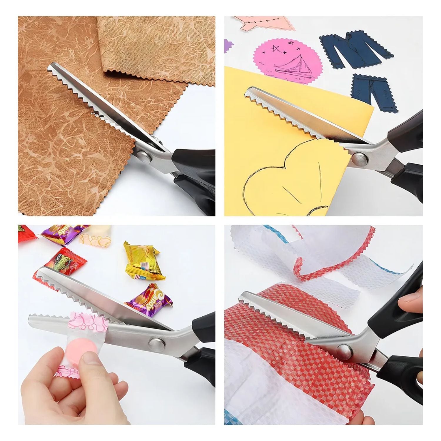 Hemline Silver Pinking Shears / Tijeras Para Tela Corte Zig Zag Tijeras / Cutters Hobbees