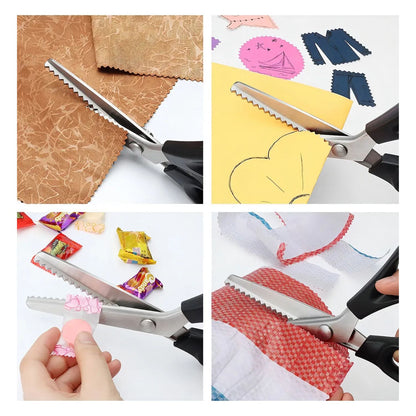 Hemline Silver Pinking Shears / Tijeras Para Tela Corte Zig Zag Tijeras / Cutters Hobbees