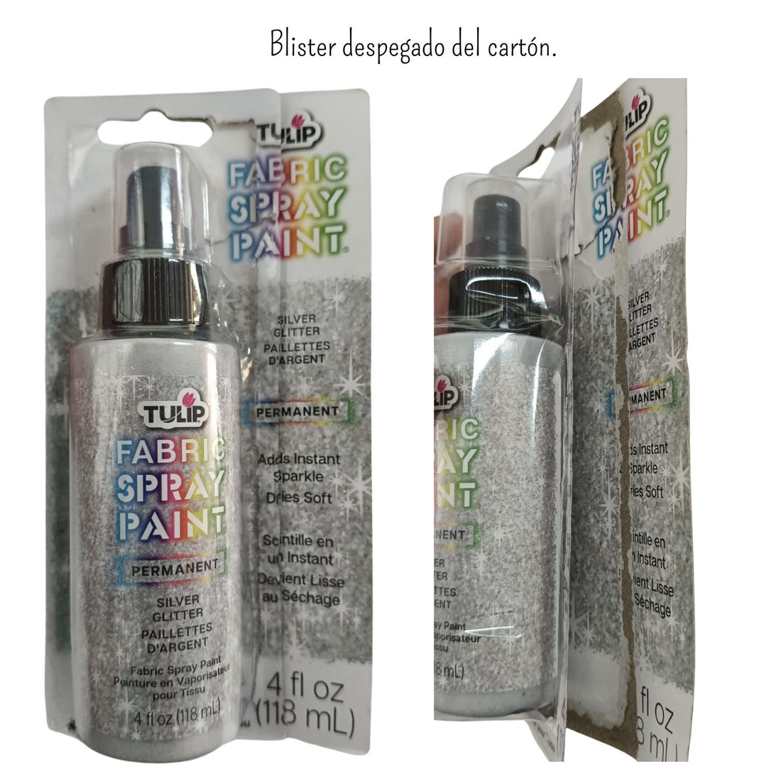 EA Tulip Fabric Spray Paint Sparkling Star Glitter / Spray para Tela con Purpurina Brillante Pintura para Tela Tulip