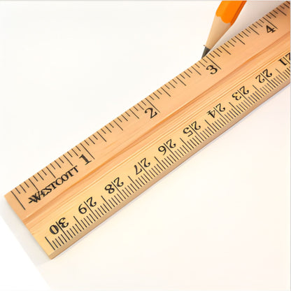 Wood Ruler / Regla de Madera Borradores y Reglas Westcott