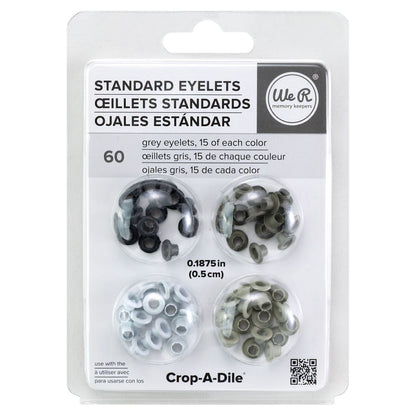 Standard Eyelets Grey / Ojillos Estándar Gris Adornos / Embellishments We R Memory Keepers