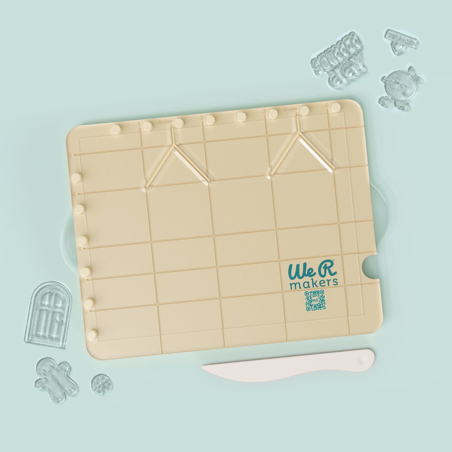 Stamp Board &amp; Stamps / Tabla Para Estampado Herramientas We R Makers