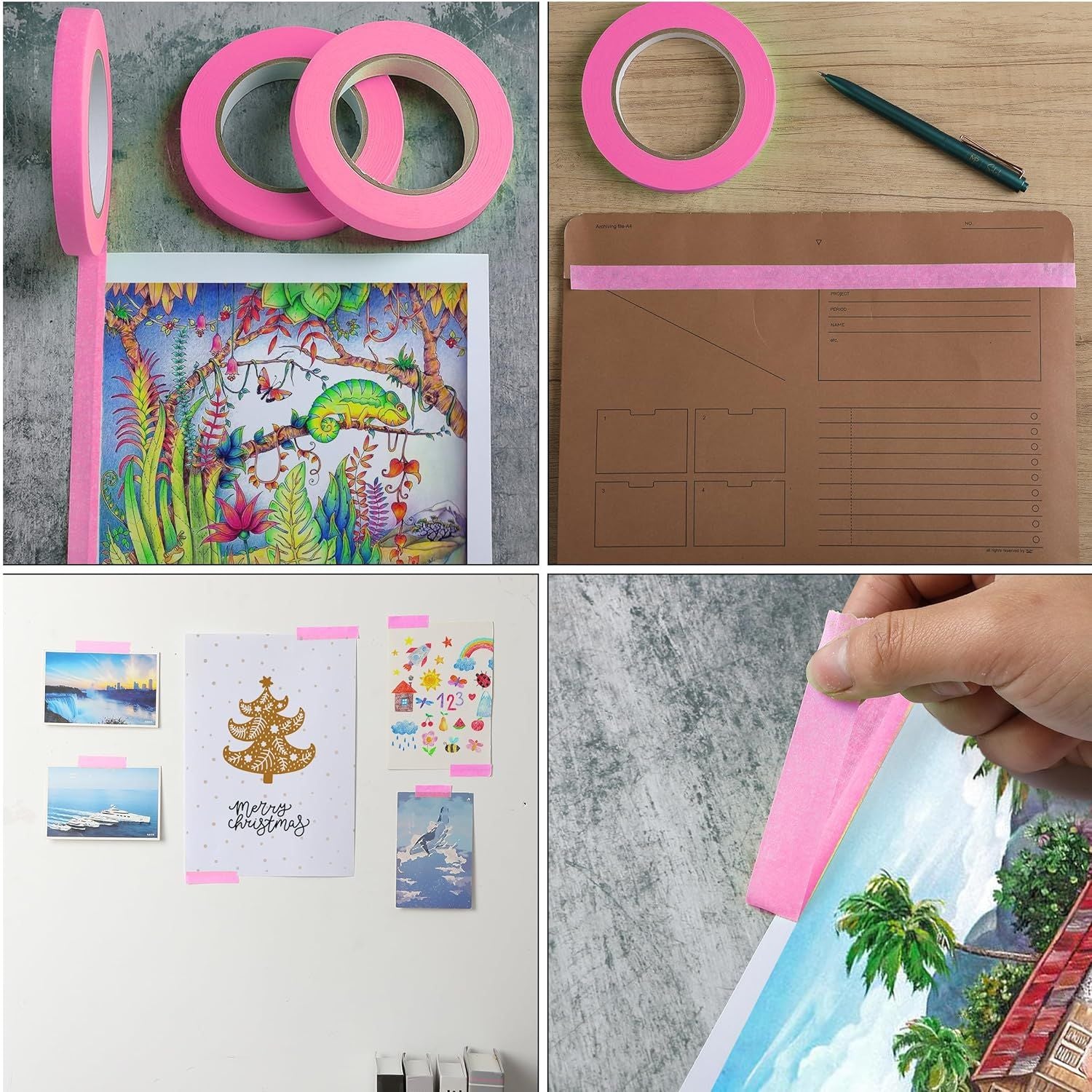 Masking Tape Rosa 20 m Adhesivos / Pegamentos Hobbees