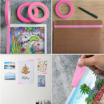 Masking Tape Rosa 20 m Adhesivos / Pegamentos Hobbees