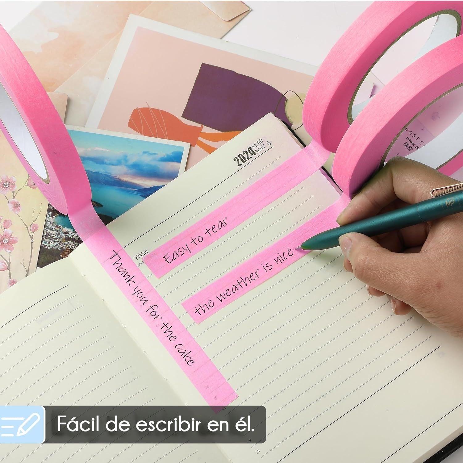 Masking Tape Rosa 20 m Adhesivos / Pegamentos Hobbees