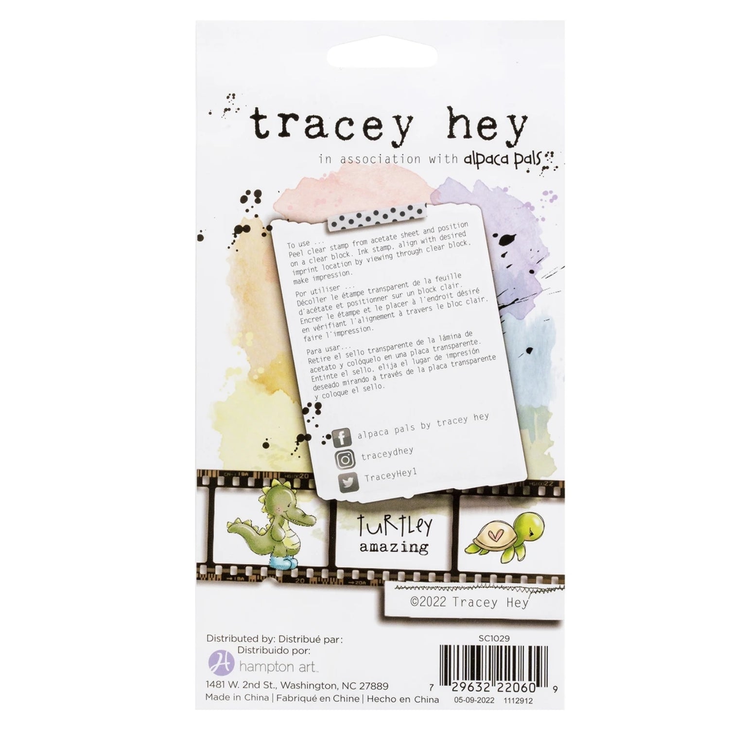 Tracey Hey Clear Stamps / Set Sellos Transparentes Croc My World Sellos American Crafts
