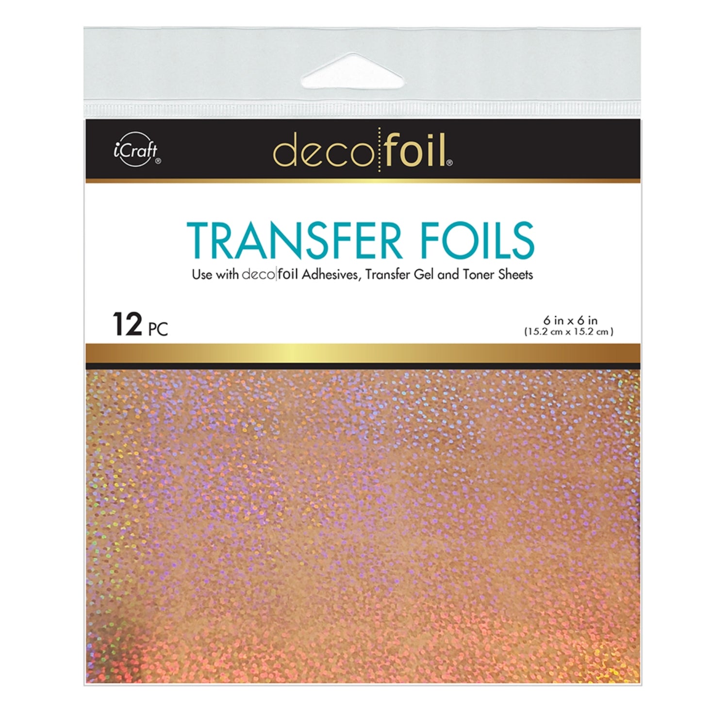 Transfer Foil Sparkling Cider 6 x 6"/ 12 Hojas de Foil Reactivo al Toner Adornos / Embellishments Therm O Web