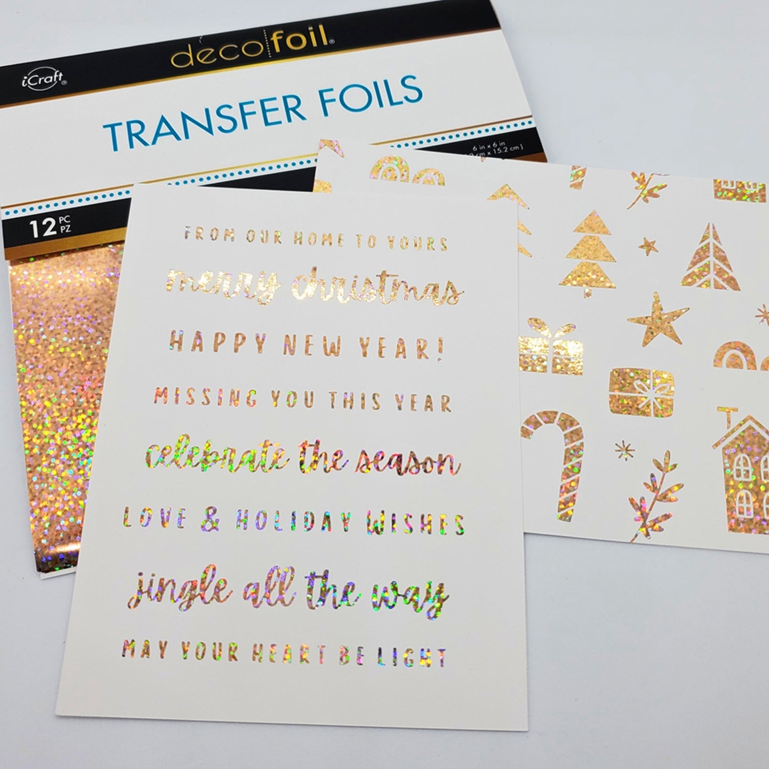 Transfer Foil Sparkling Cider 6 x 6"/ 12 Hojas de Foil Reactivo al Toner Adornos / Embellishments Therm O Web