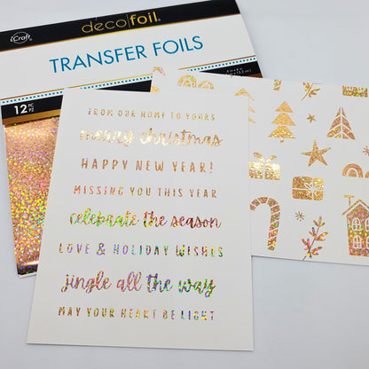 Transfer Foil Sparkling Cider 6 x 6"/ 12 Hojas de Foil Reactivo al Toner Adornos / Embellishments Therm O Web