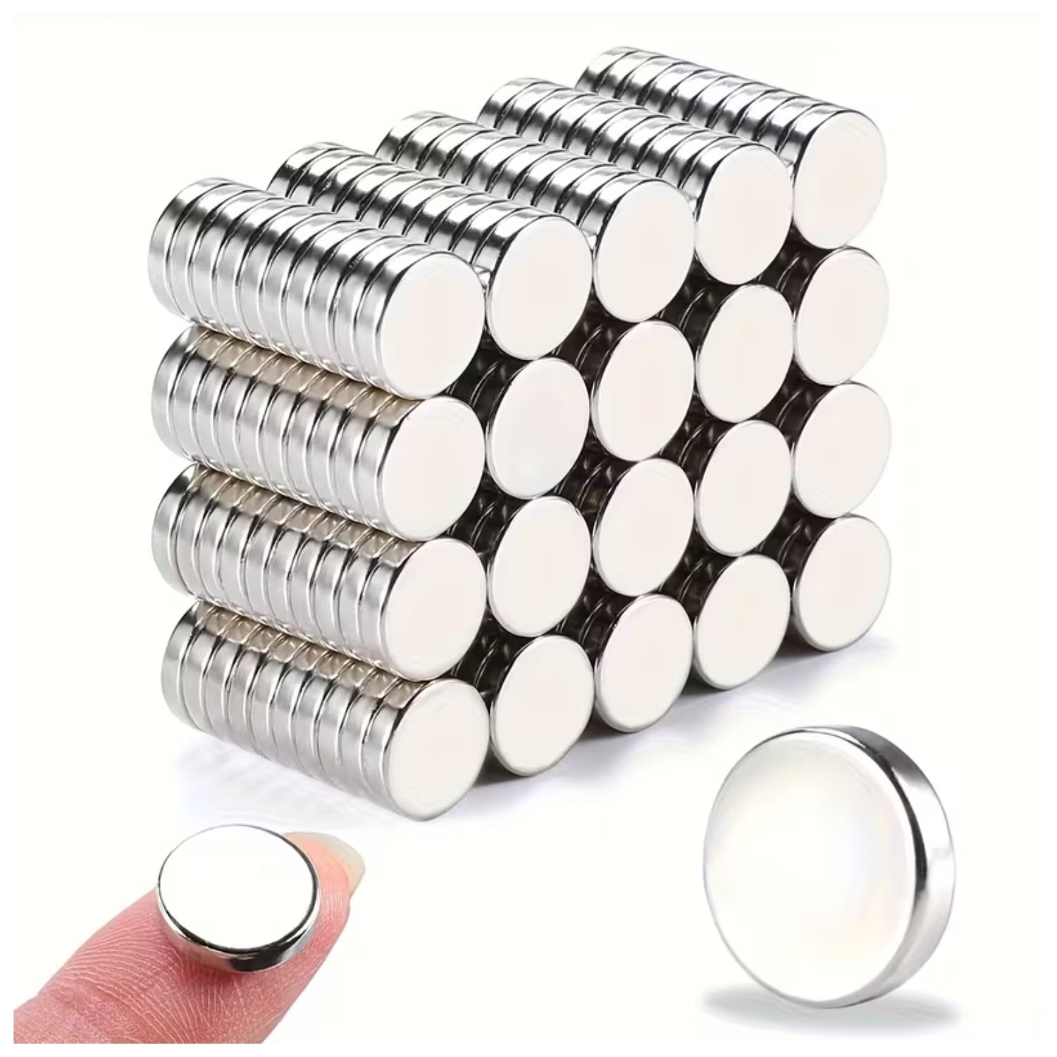10 Mini Imanes de Neodimio Planos Redondos Ultra Fuertes 4mm Imanes Hobbees