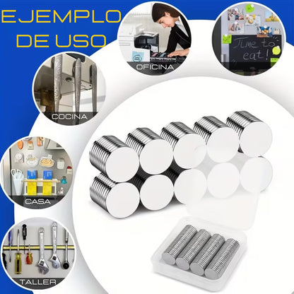 10 Mini Imanes de Neodimio Planos Redondos Ultra Fuertes 4mm Imanes Hobbees
