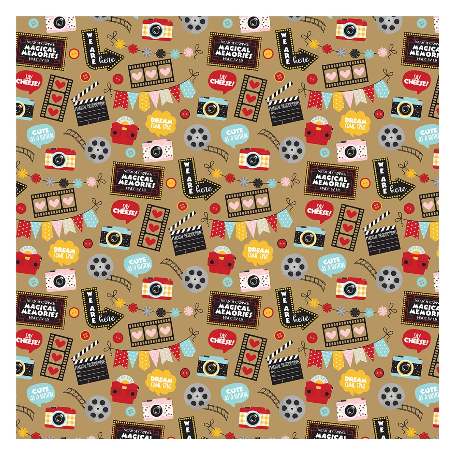 Magical Productions Double Sided Paper / Papel Doble Cara Mickey 12" Papel, Hojas Sueltas Echo Park