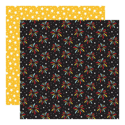 Colorful Booms Double Sided Paper / Papel Doble Cara Mickey 12" Papel, Hojas Sueltas Echo Park