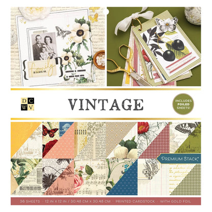 Cardstock Vintage / Block de Cartulina Vintage Papel DCWV