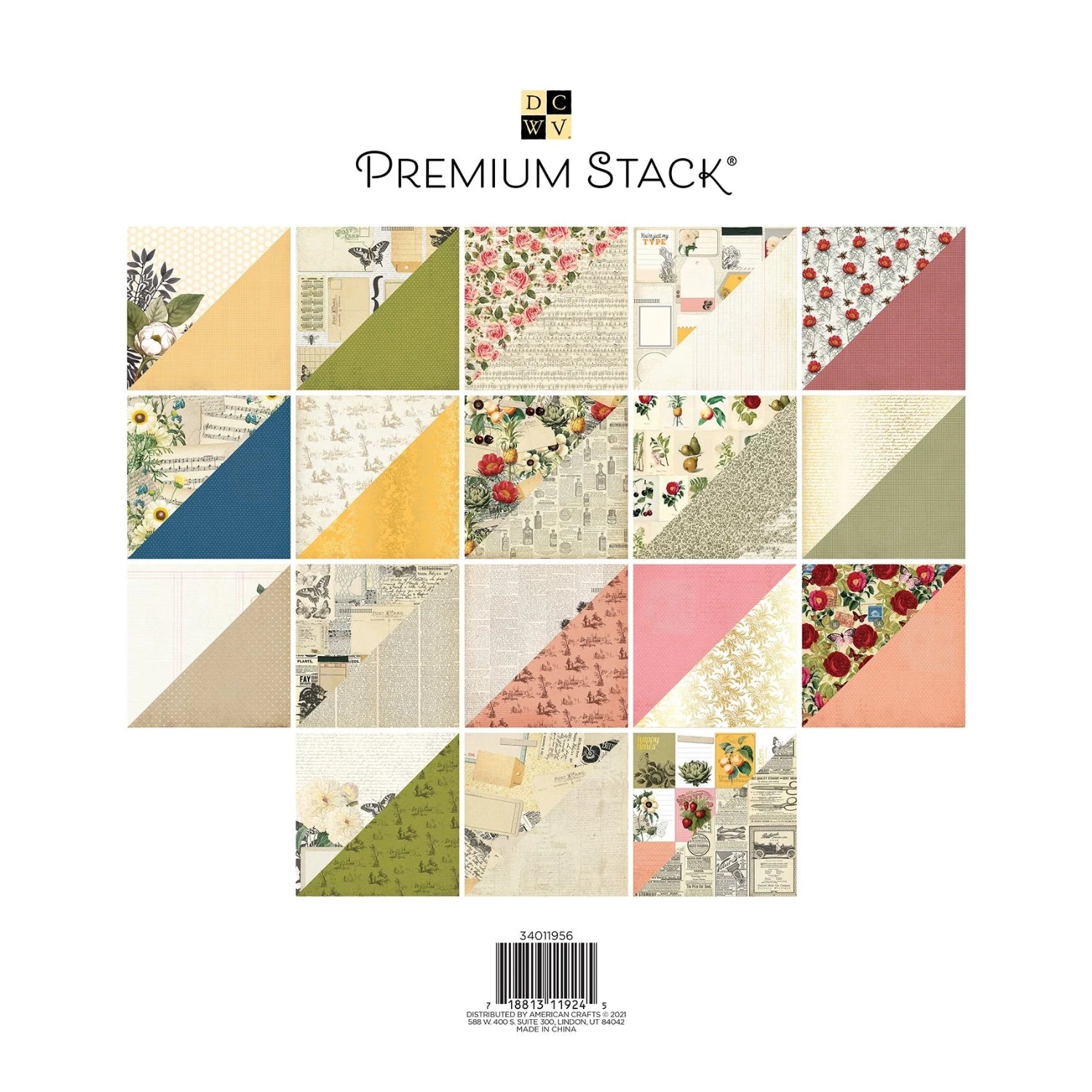 Cardstock Vintage / Block de Cartulina Vintage Papel DCWV