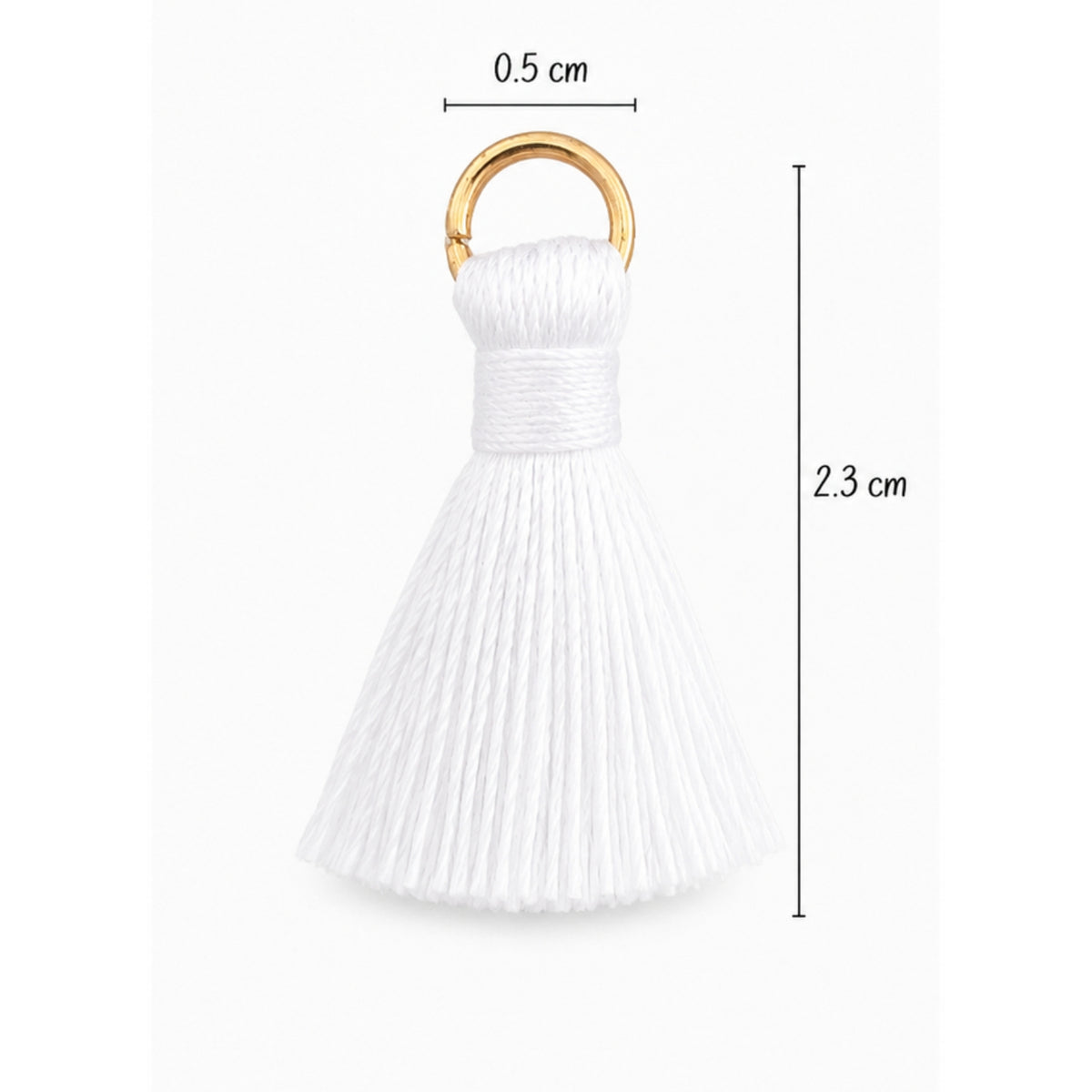 10 Mini Borlas Blancas Adornos / Embellishments Hobbees