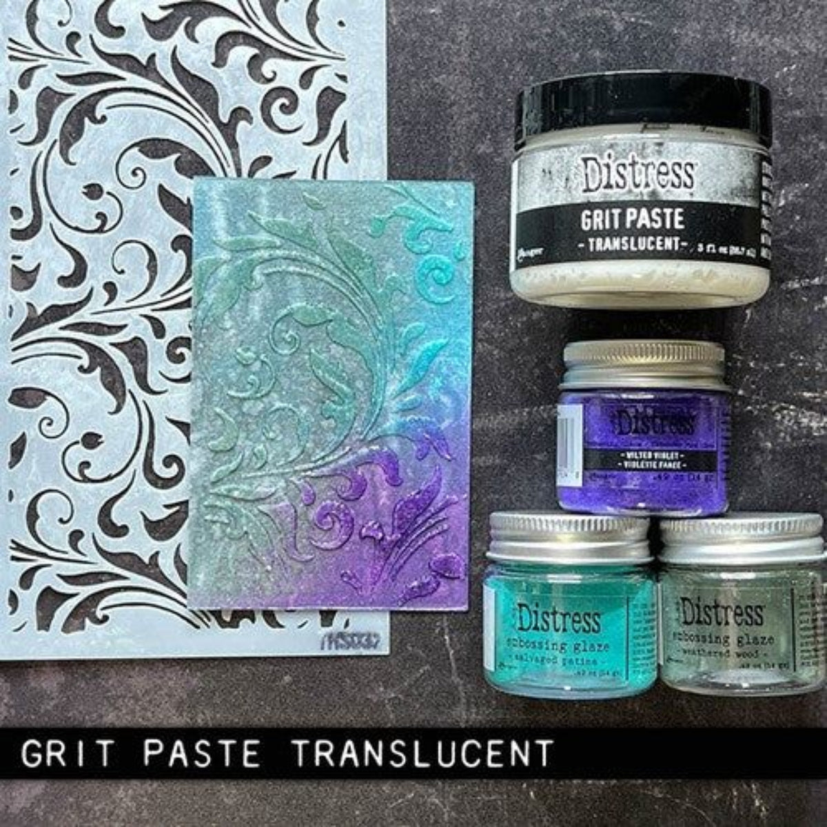 Tim Holtz Distress Grit Paste Translucent / Pasta de Arena Translúcida Medios Mixtos y Pastas Texturizadoras Tim Holtz