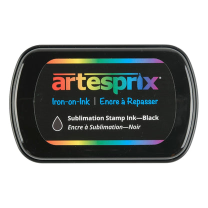 Iron-On-Ink Sublimation Stamp Pad Black / Tinta Negra para Sublimación Tintas Artesprix
