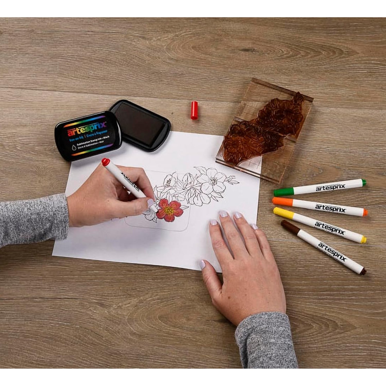 Iron-On-Ink Sublimation Stamp Pad Black / Tinta Negra para Sublimación Tintas Artesprix