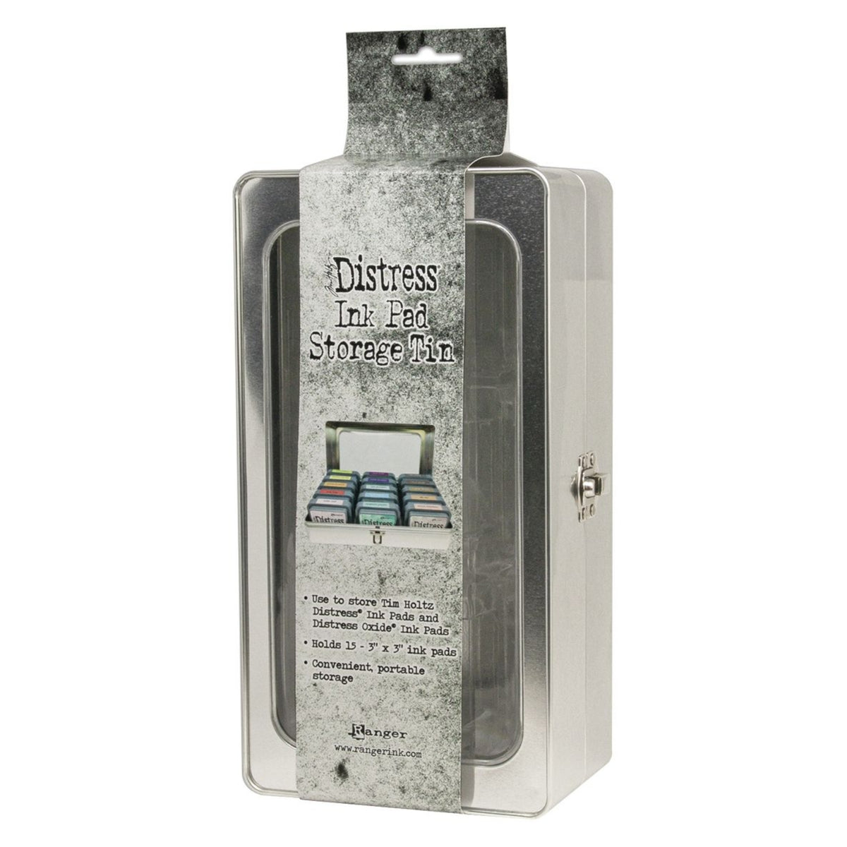 Tim Holtz Distress Ink Pad Tin / Organizador para Tintas Distress Almacenamiento y Organización Ranger