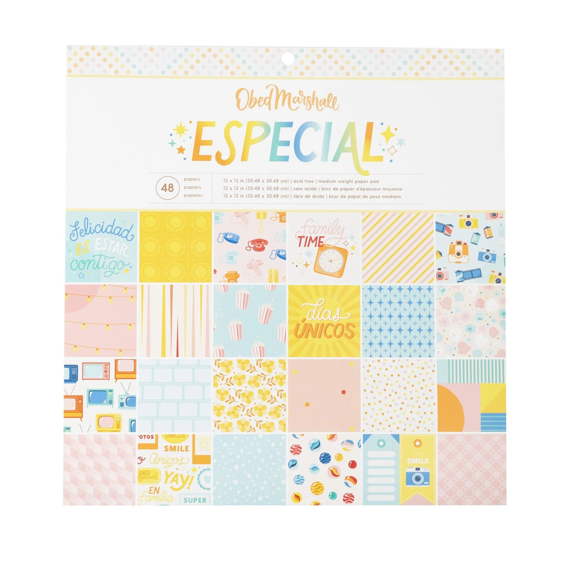 Especial Single-Sided Paper Pad 12 x 12" / Block de Papel Especial Papel American Crafts