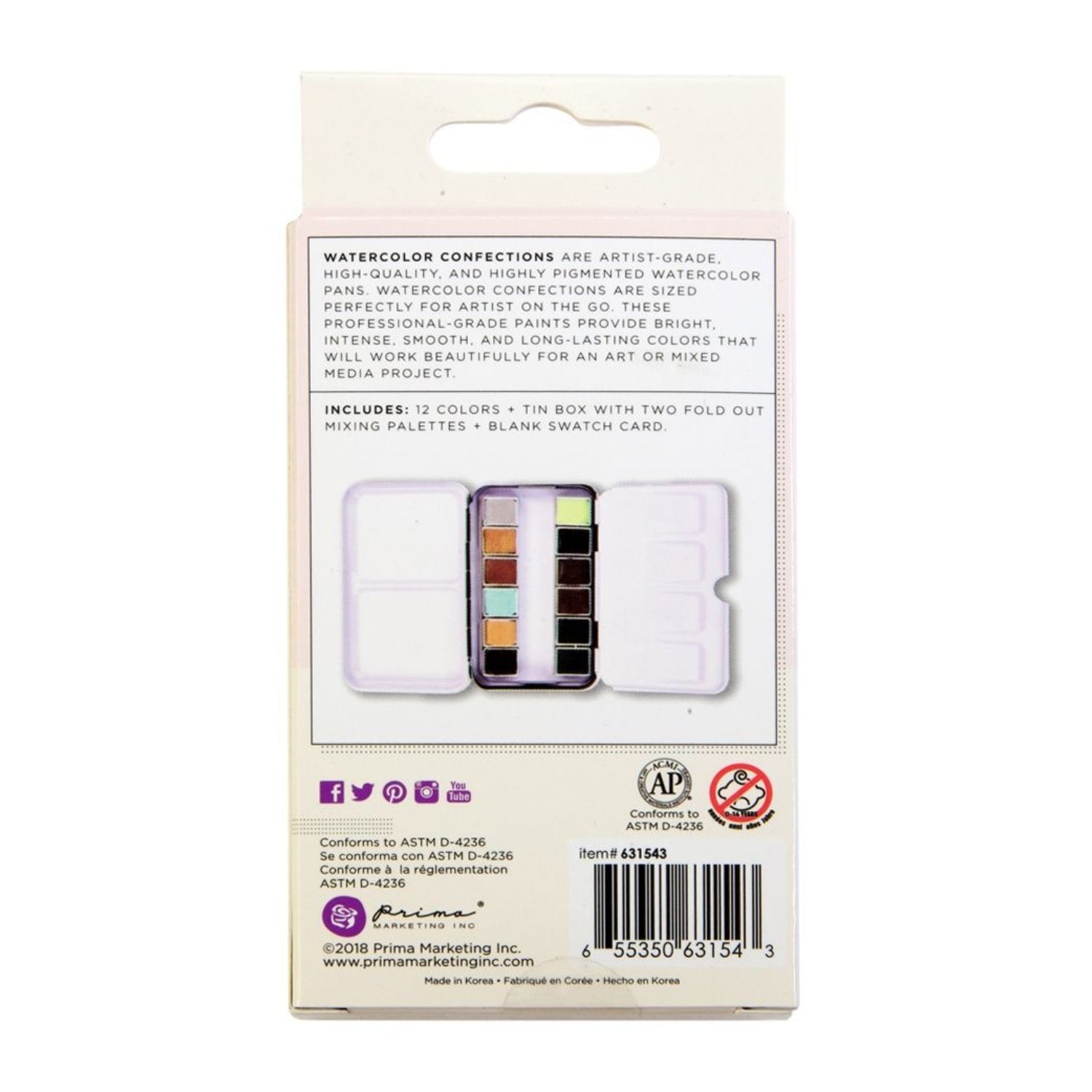 Watercolor Pans Essence / Acuarelas Essenciales Acuarela Prima Marketing