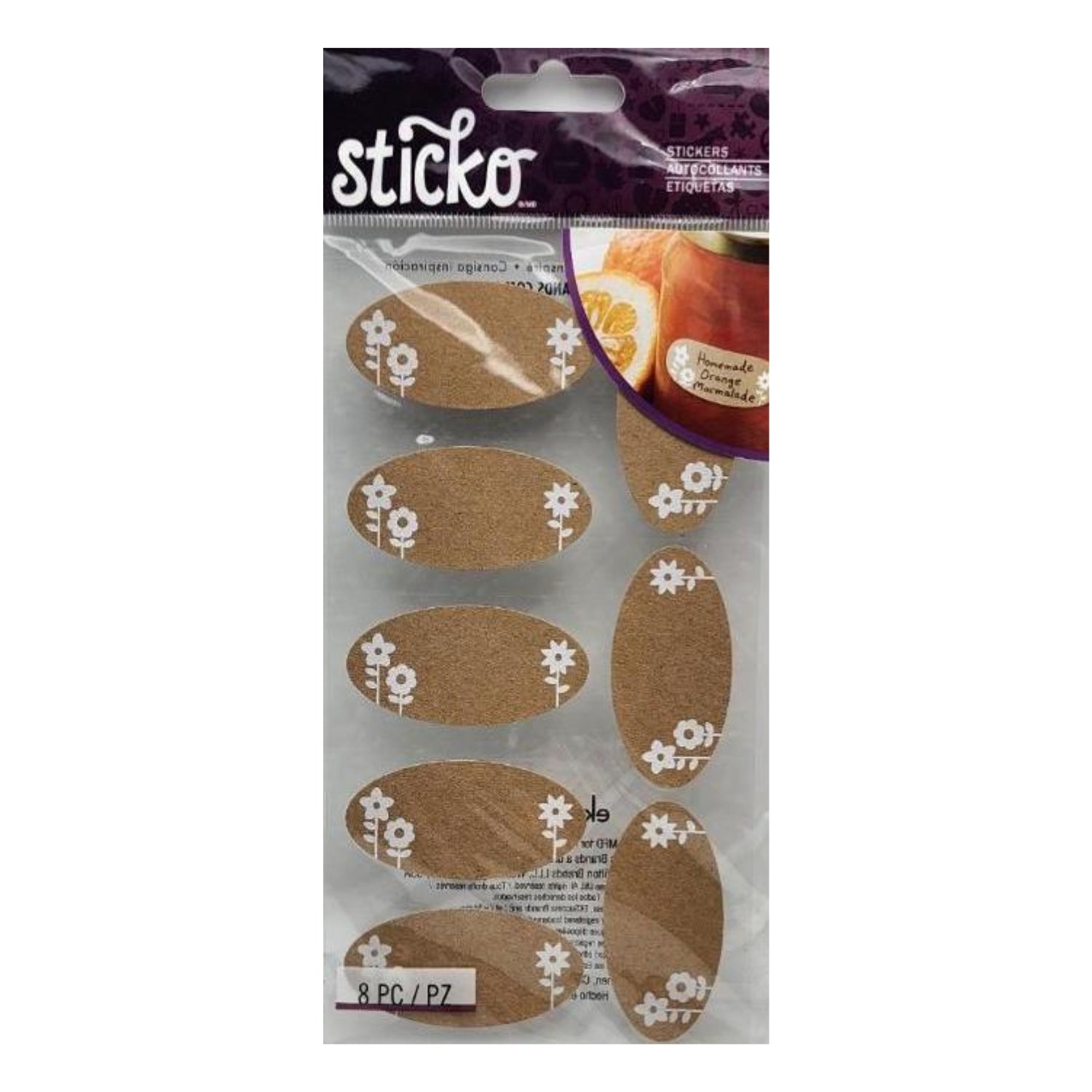 Kraft Jelly Jar Labels / Etiquetas Kraft Para Tarros De Mermelada Estampas Sticko