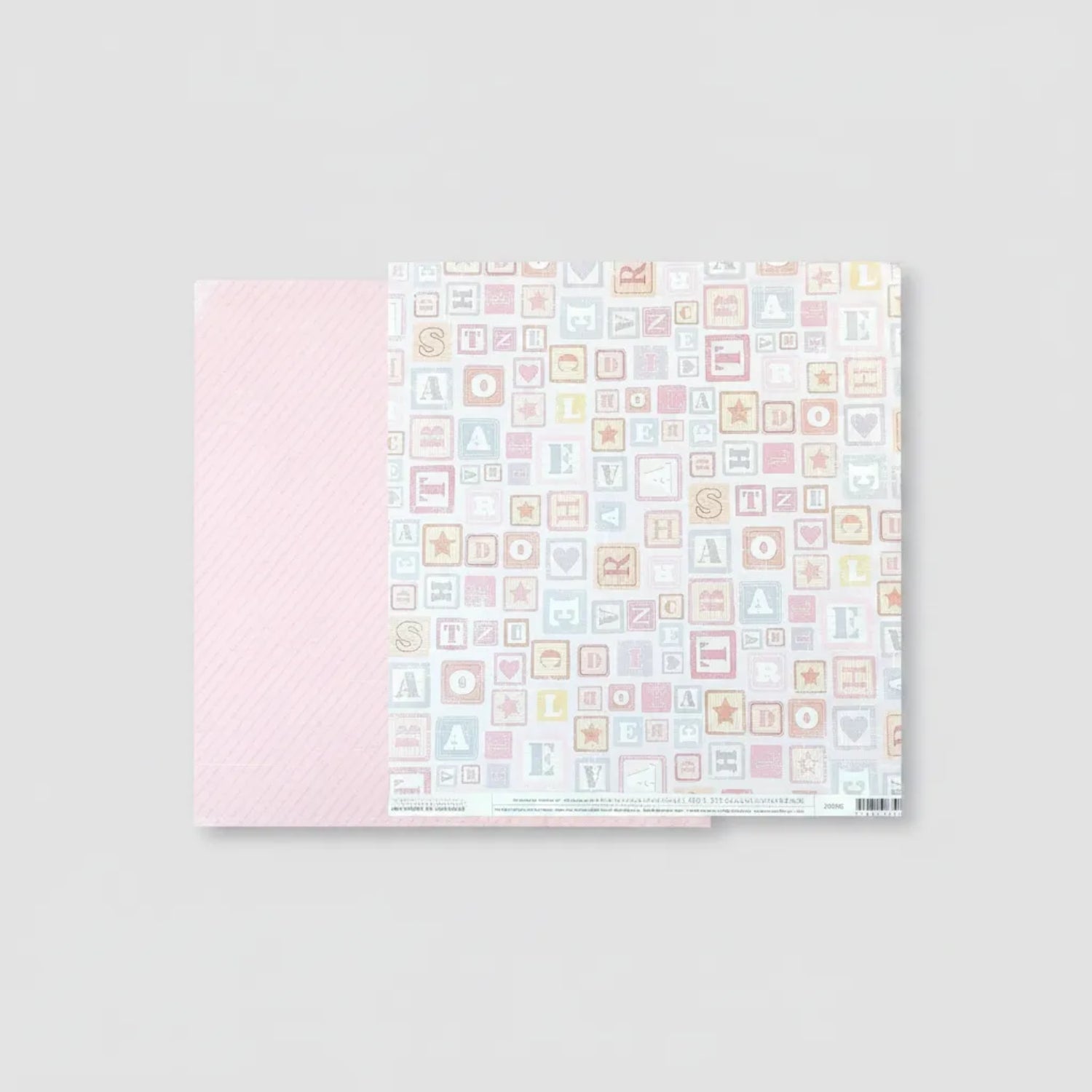 Double-Sided Cardstock Nursery / 1 Hoja de Cartulina Doble Cara Bebés Papel, Hojas Sueltas American Crafts