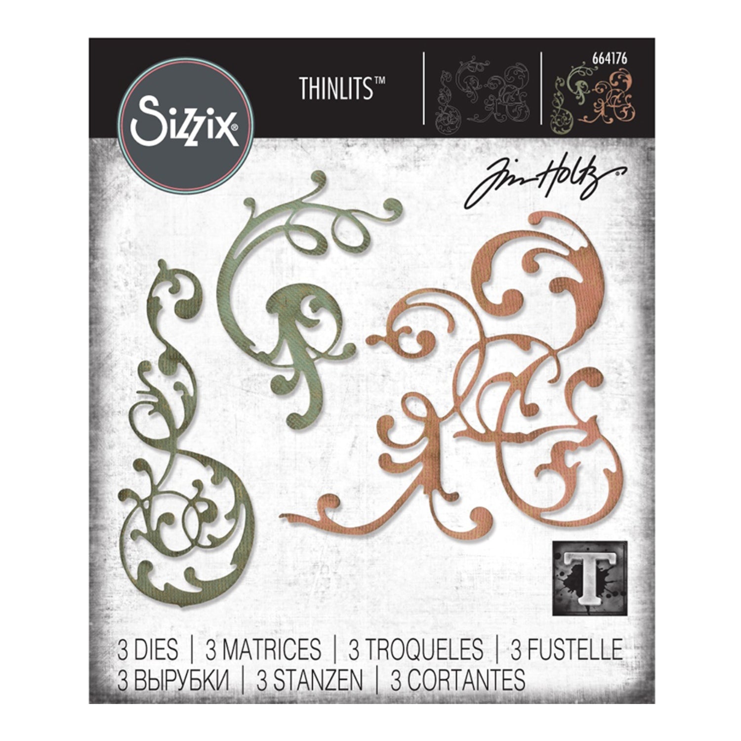 Thinlits Adorned Die / Suajes de Adornos Gargoleados Dados de Corte / Suajes / Troqueles Sizzix