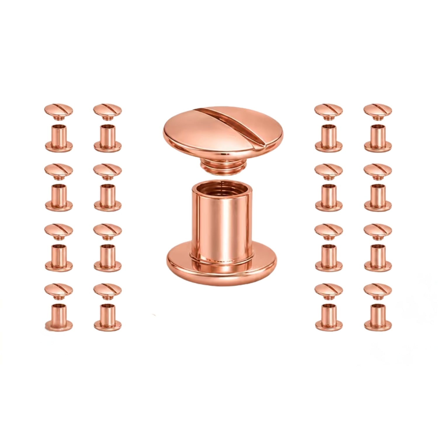 Tornillo Chicago Oro Rosa para Encuadernación 6mm