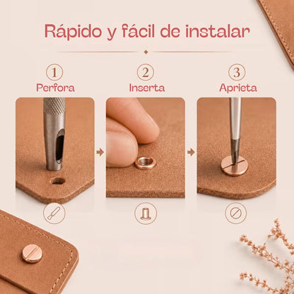 Tornillo Chicago Oro Rosa para Encuadernación 6mm