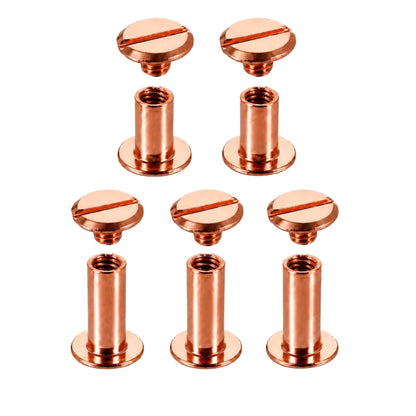 Tornillo Chicago Oro Rosa para Encuadernación 14mm
