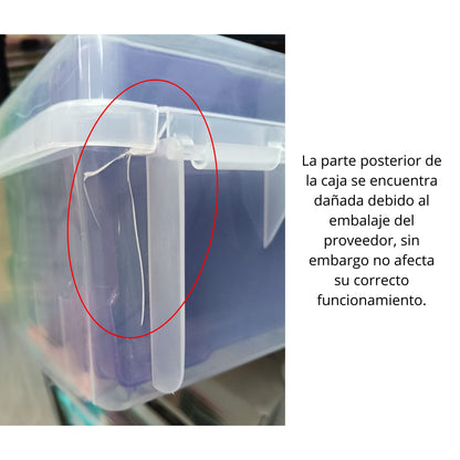 EA Translucent Plastic Storage / Organizador de Plástico con 16 Cajitas
