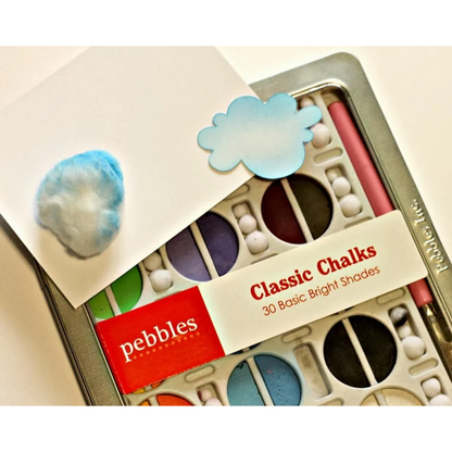 Chalk Set Basic Brights / Set de Gises Colores Brillantes Pasteles Pebbles