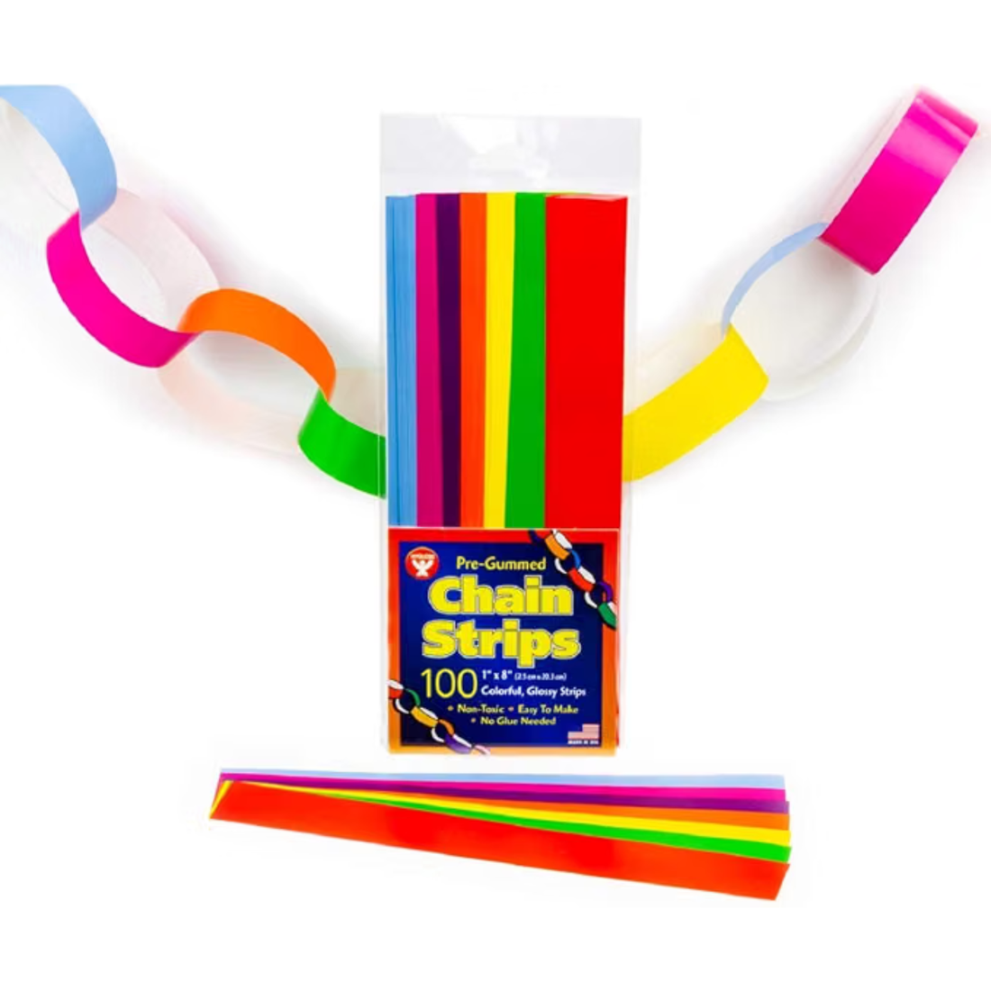 Pre-Gummed Chain Strips / Tiras de Papel con Pegamento Filigrana Hygloss