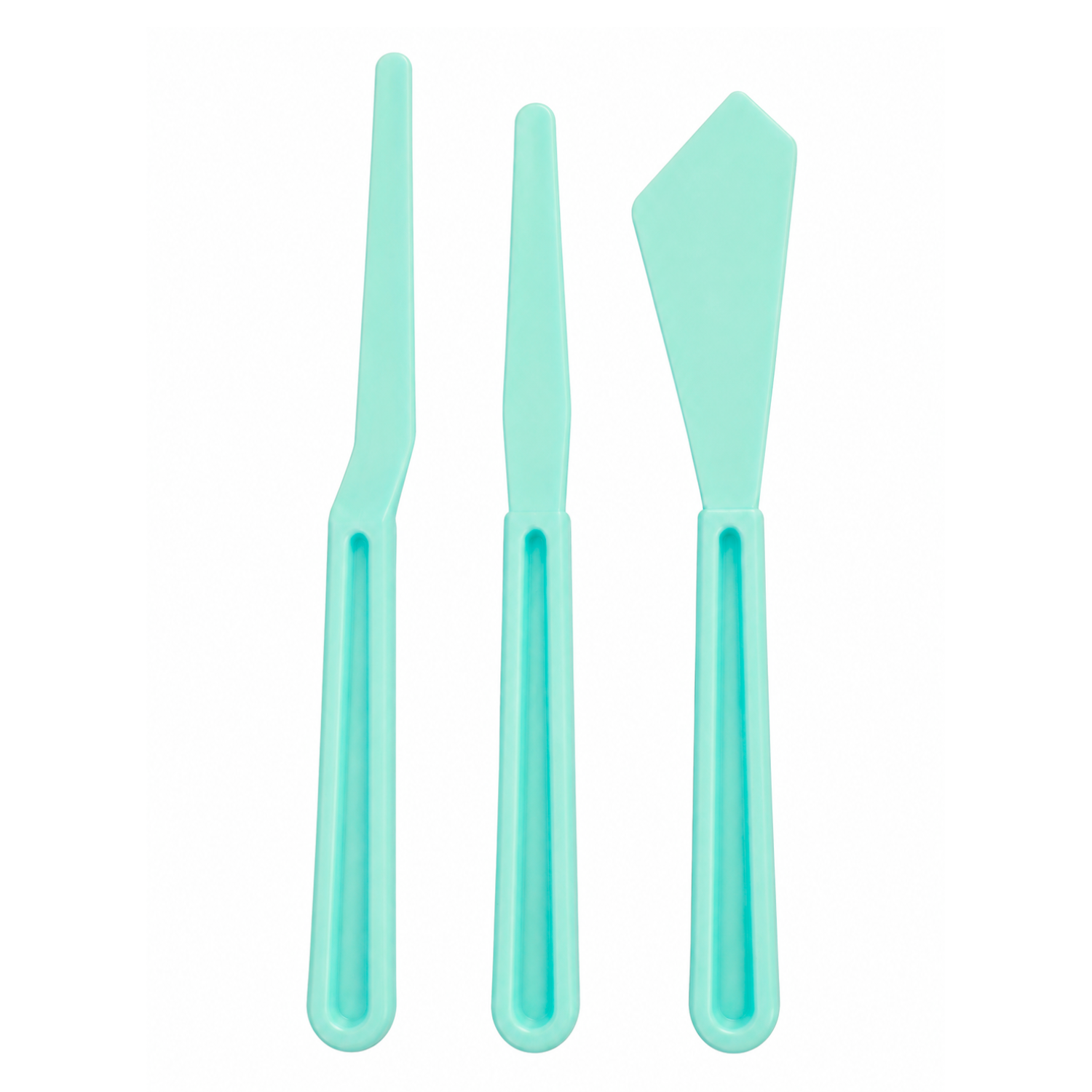 Set Plastic Palette Knives  / Set Espátulas de plástico Aqua
