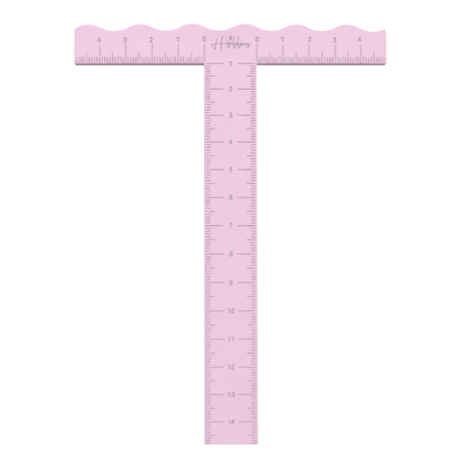 Regla T 15cm Rosa Encuadernacion Hobbees