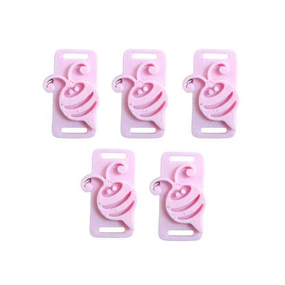 5 Charms Abeja para Encuadernación color Rosa