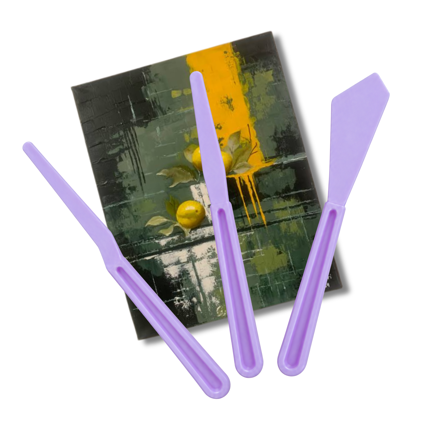 Set Plastic Palette Knives  / Set Espátulas de plástico Lila