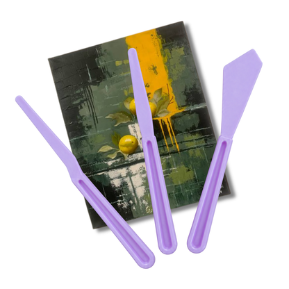 Set Plastic Palette Knives  / Set Espátulas de plástico Lila