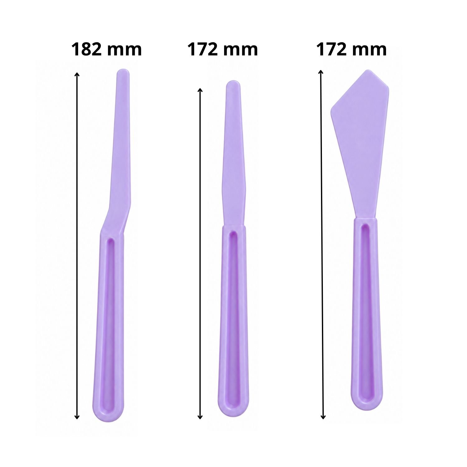 Set Plastic Palette Knives  / Set Espátulas de plástico Lila