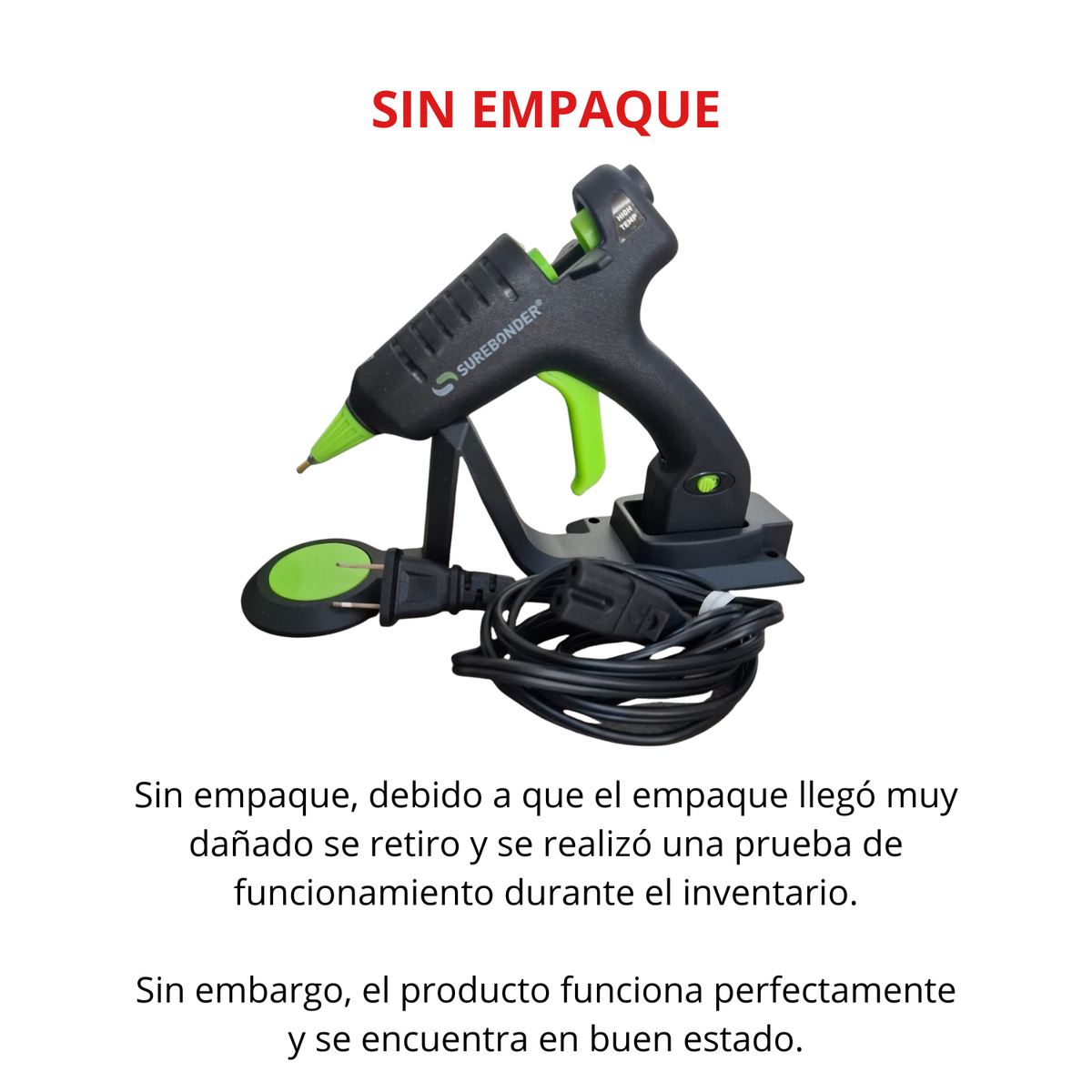 EA Cordless High Temp Glue Gun / Pistola de Silicón de Alta Temperatura