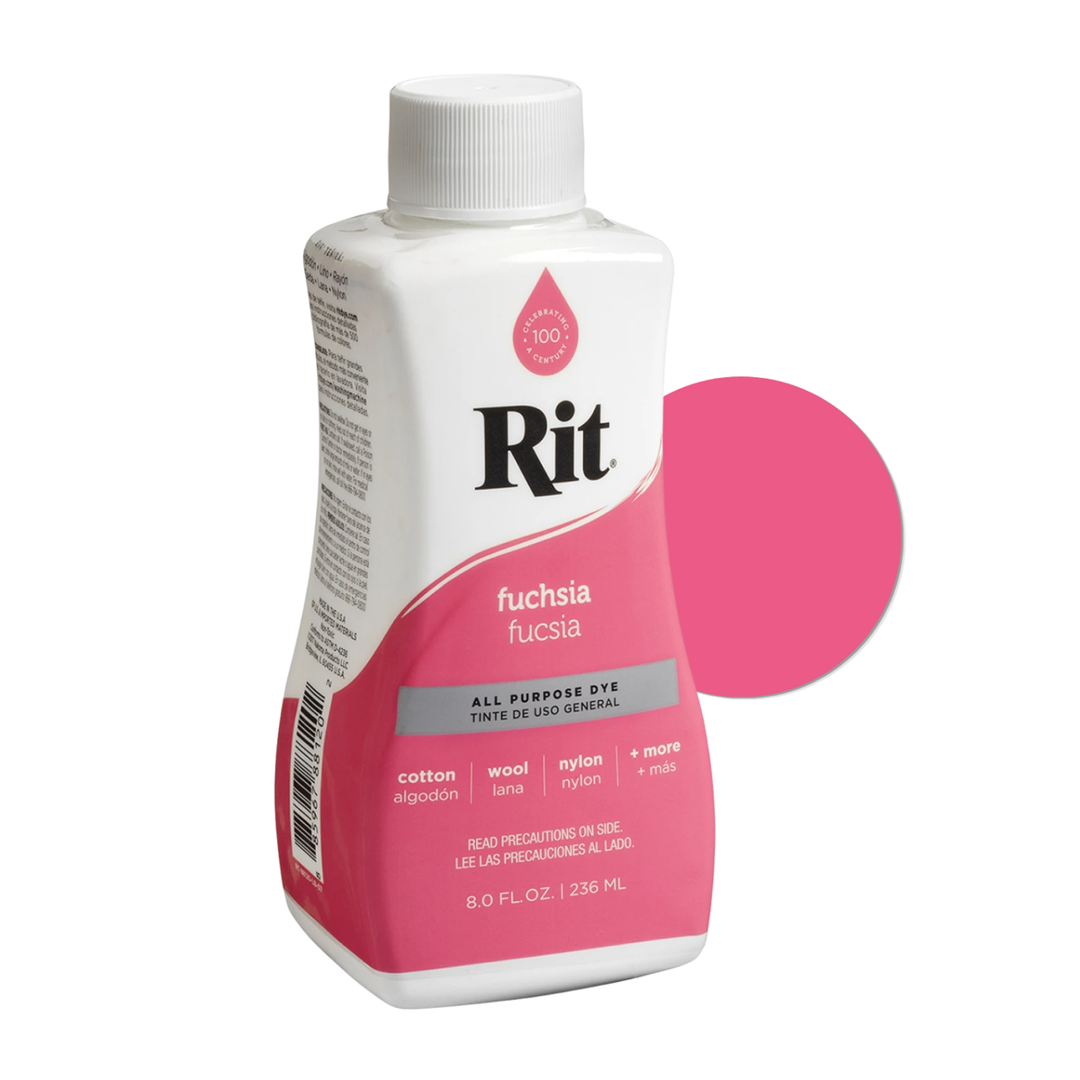 Rit Dye Liquid Fuchsia / Líquido para Teñir Fuchsia Pintura para Tela Rit