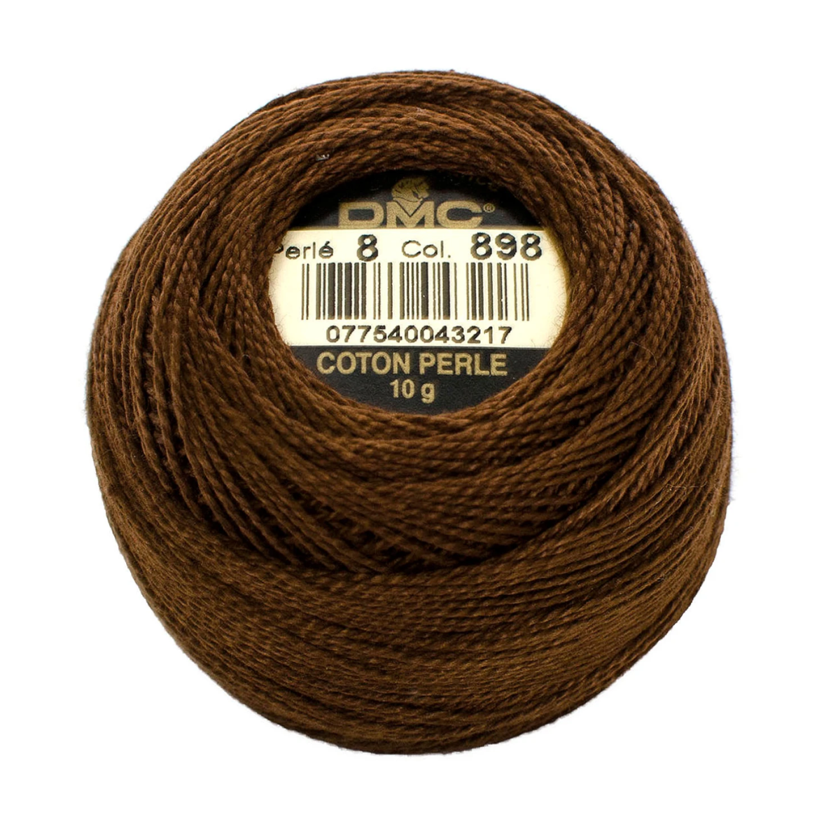 Pearl Cotton Balls No.8 Dark Coffee Brown / Hilo Perlé No.8 Café Oscuro Listones e Hilos DMC