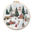 Kit Bordado Christmas Village Embroidery Kit 15 cm Costura Dowdell