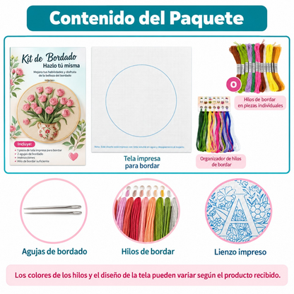 Kit Bordado Sunflower Embroidery Kit 20cm Costura Dowdell