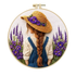 Kit Bordado Girl Flower Embroidery Kit 20cm Costura Dowdell