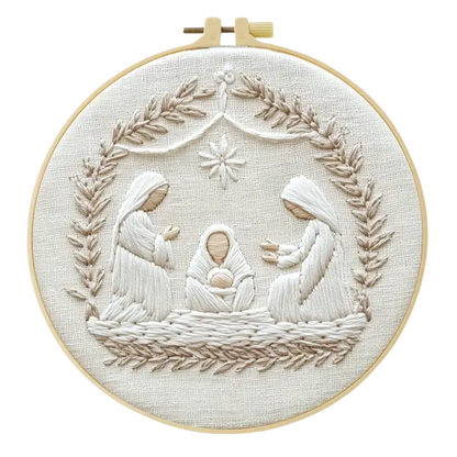 Kit Bordado Christmas Embroidery Kit 20cm Costura Dowdell